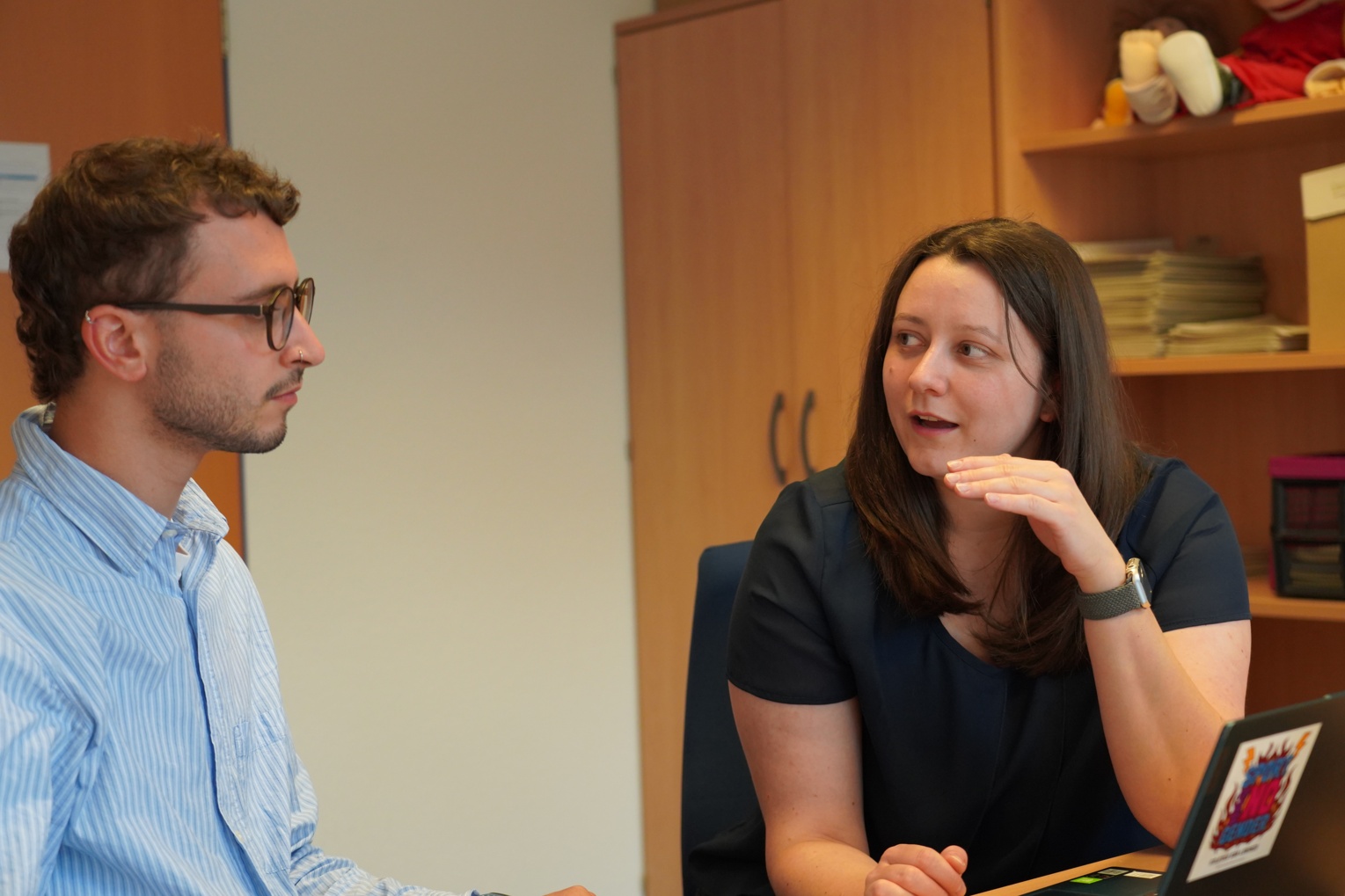 Kristin Litteck im Gespräch mit Matteo Lavecchia.