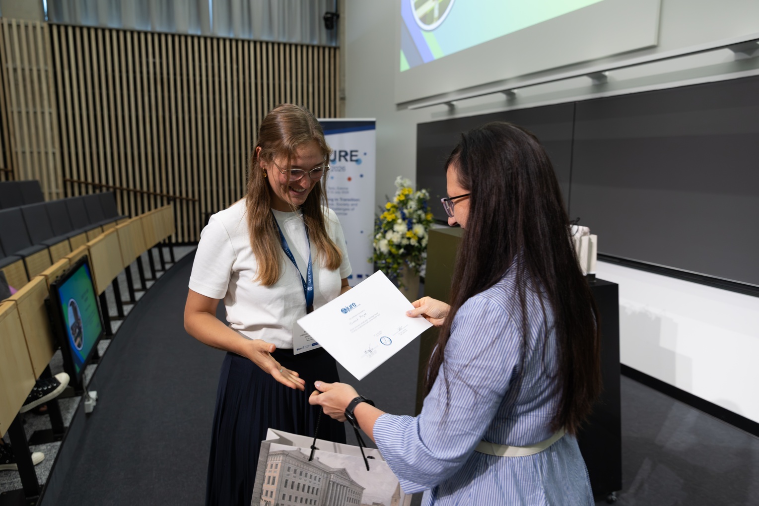 Hannah Pünjer bei der Preisverleihung.