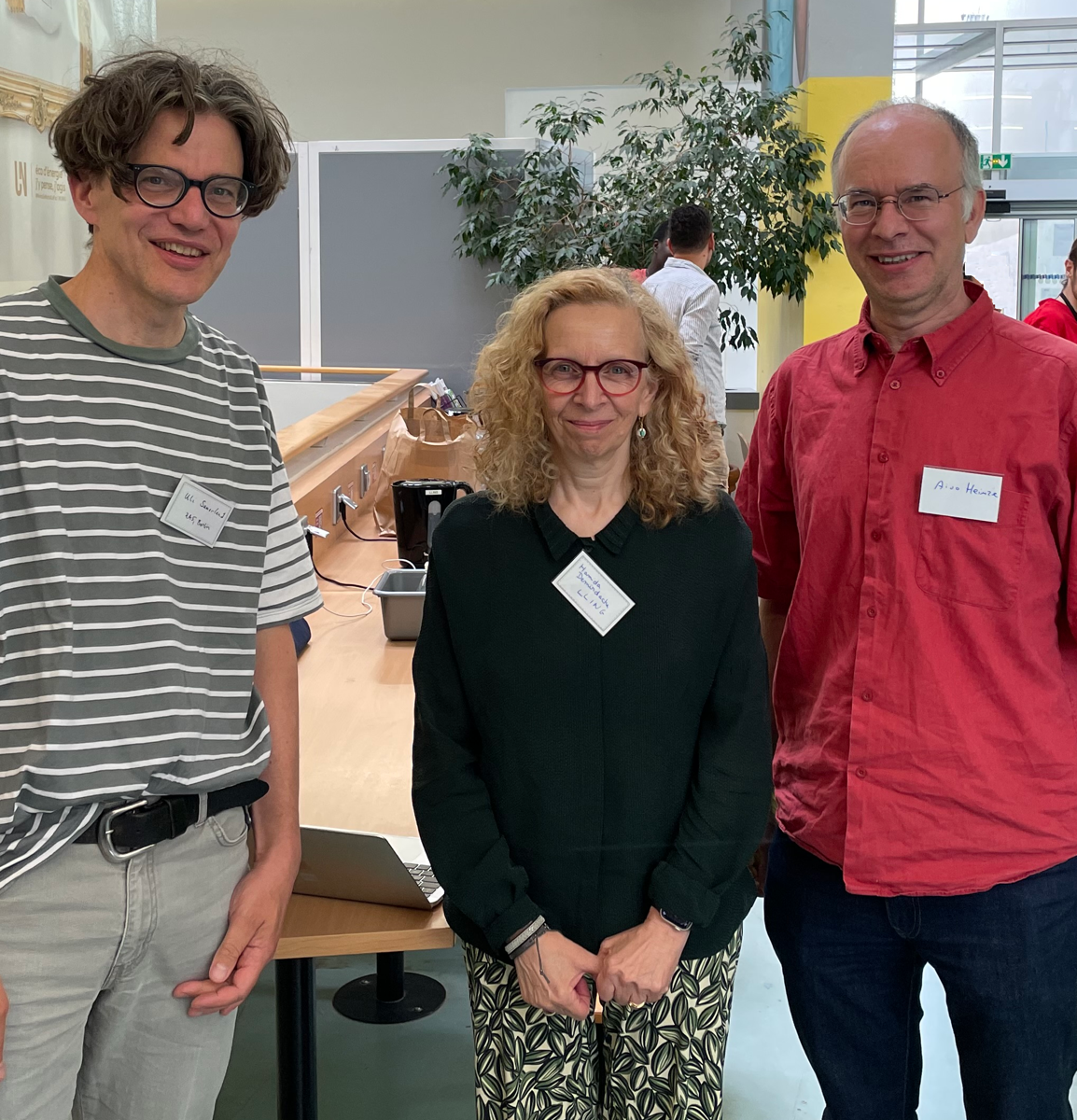 v.l.n.r.: Prof. Dr. Uli Sauerland (ZAS Berlin), Prof. Dr. Hamida Demirdache (LLING CNRS/Nantes Université), Prof. Dr. Aiso Heinze (IPN Kiel) © Katharina Göpel 